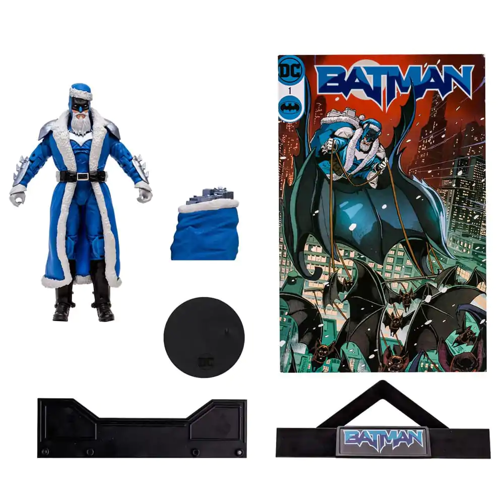 DC Multiverse Bat Santa (Blue Variant)(Gold Label) akciófigura 18 cm termékfotó