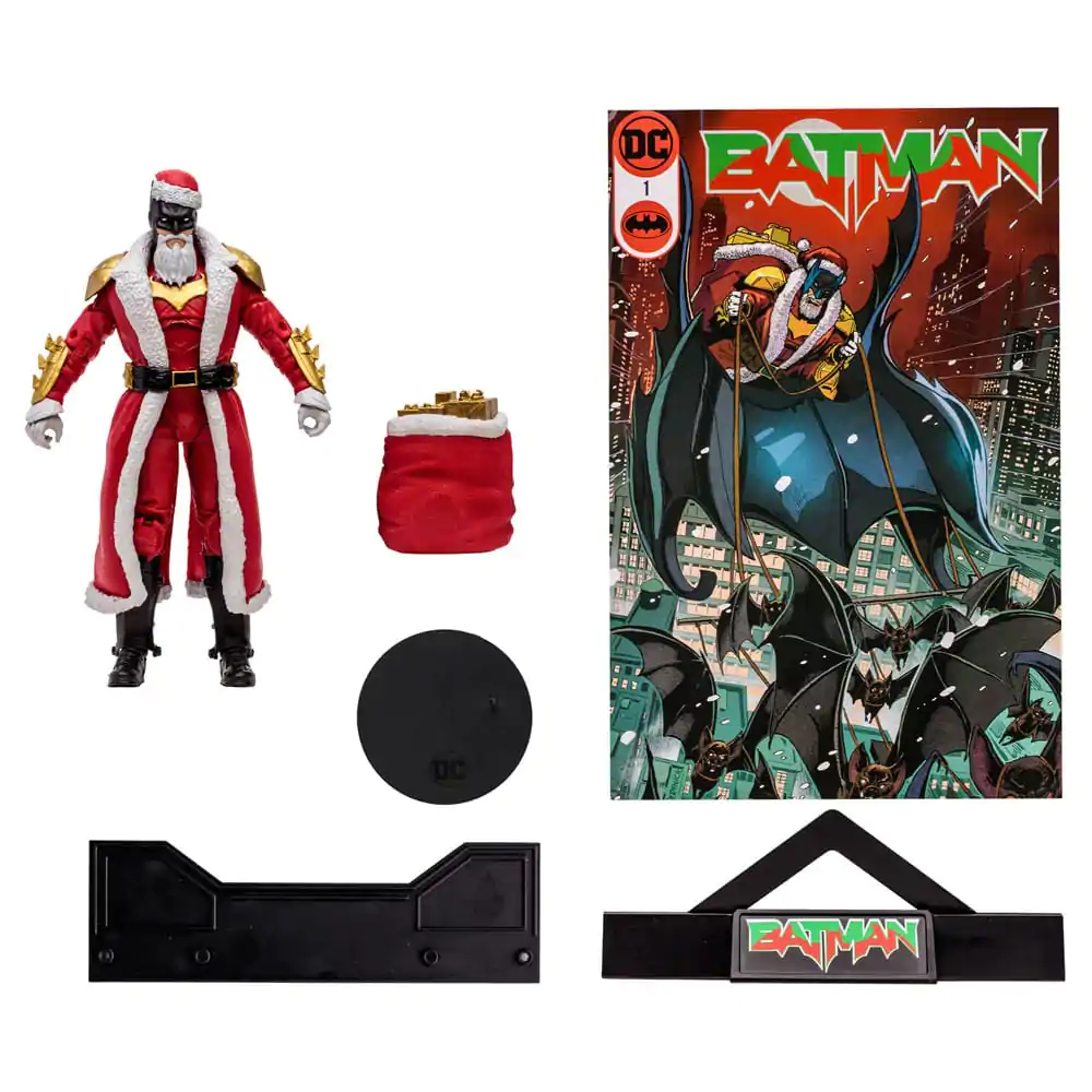 DC Multiverse Bat Santa (Red Variant) (Gold Label) akciófigura 18 cm termékfotó