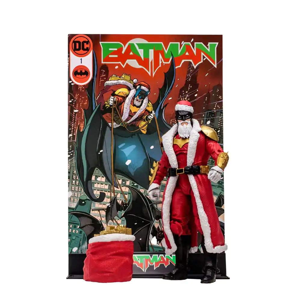 DC Multiverse Bat Santa (Red Variant) (Gold Label) akciófigura 18 cm termékfotó