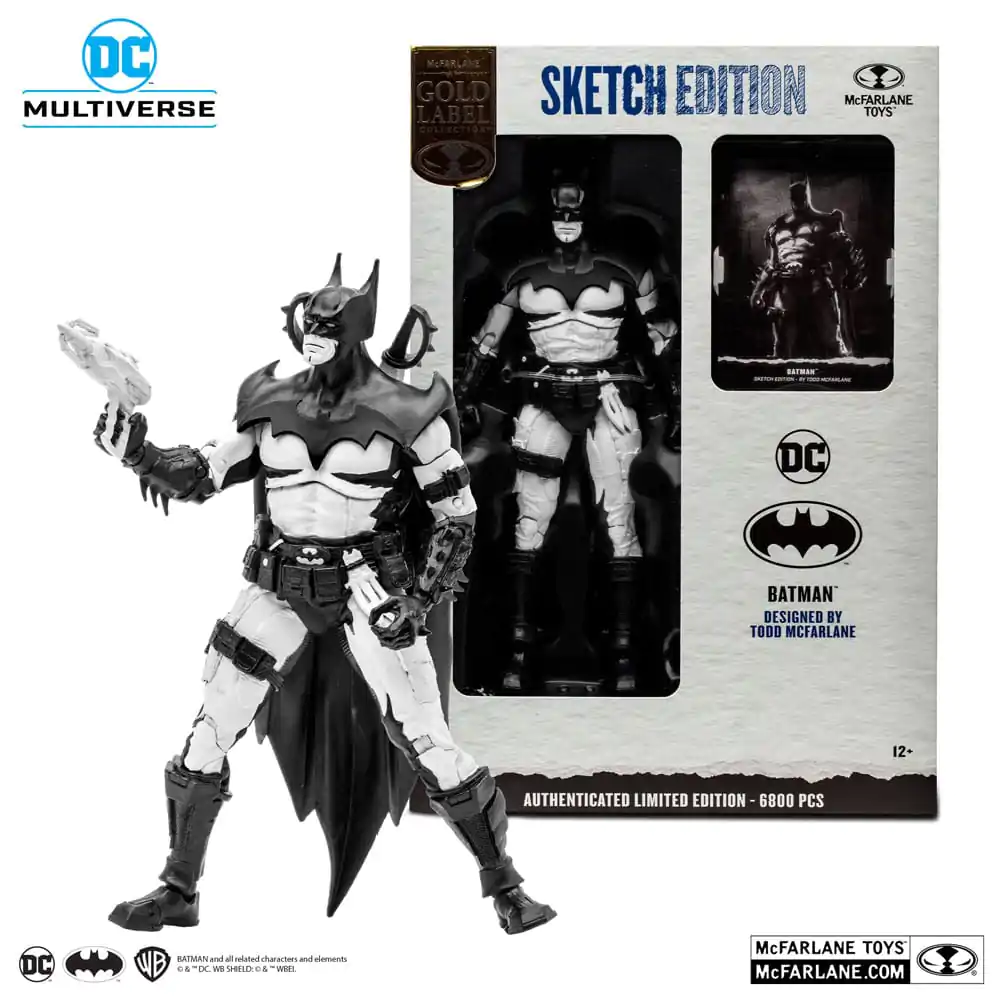 DC Multiverse Batman by Todd McFarlane Sketch Edition (Gold Label) akciófigura 18 cm termékfotó