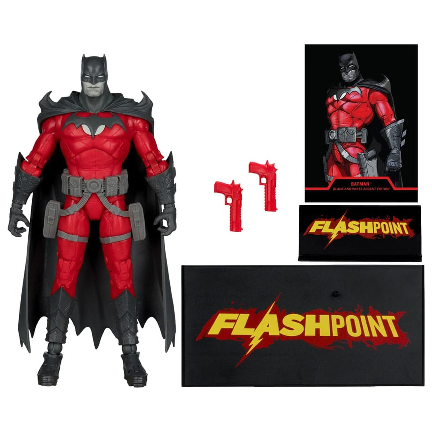 DC Multiverse Batman (Flashpoint) (Black & White Accent Edition) (Gold Label) akciófigura 18 cm termékfotó