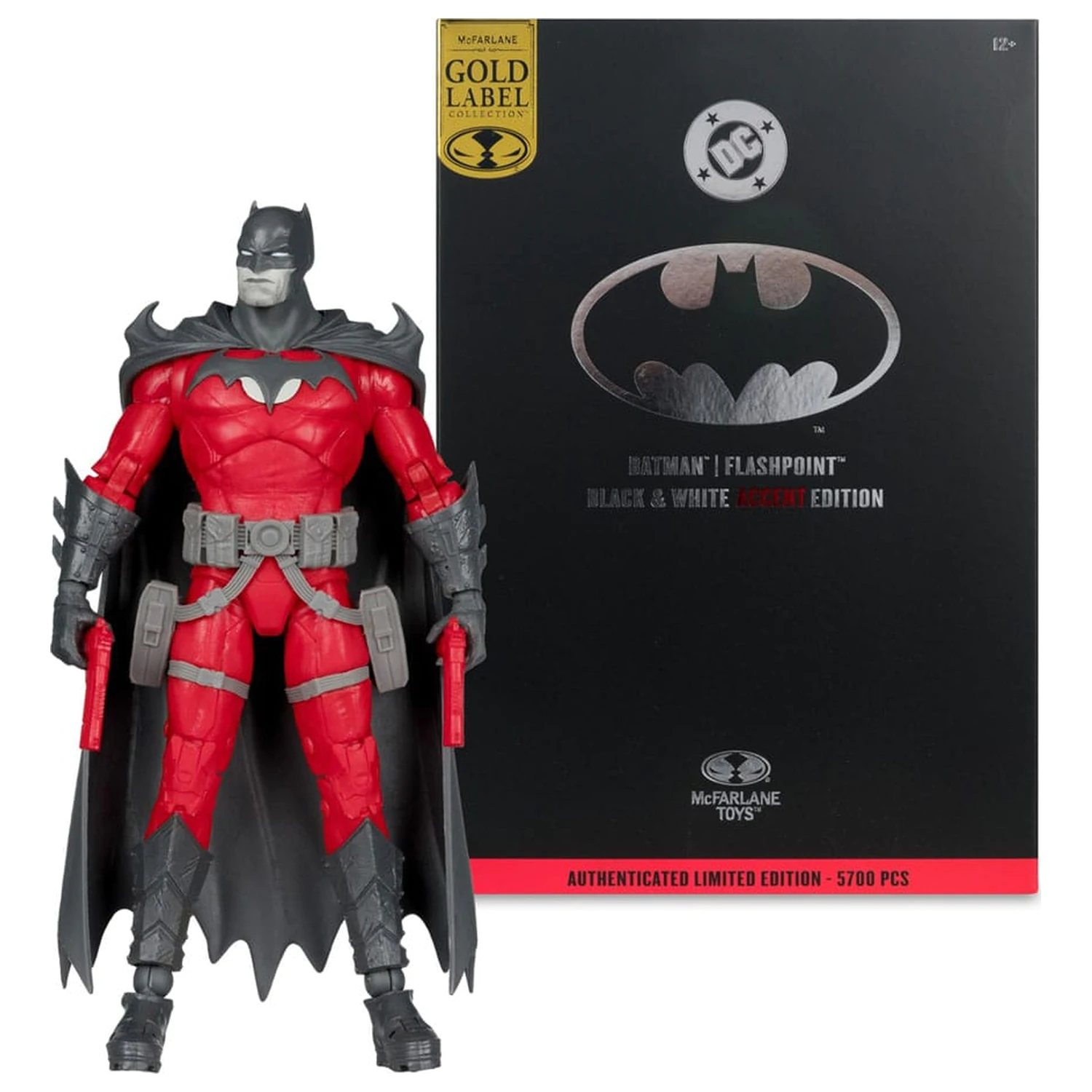 DC Multiverse Batman (Flashpoint) (Black & White Accent Edition) (Gold Label) akciófigura 18 cm termékfotó