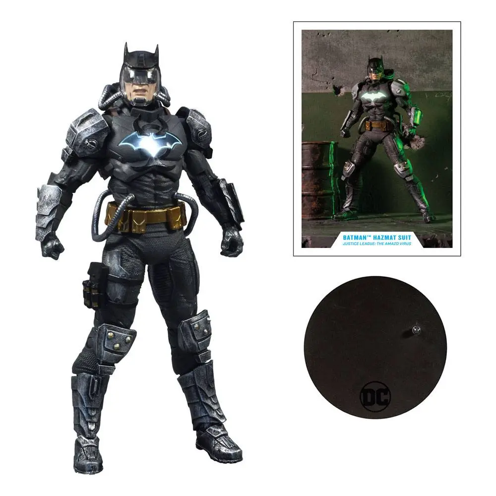 DC Multiverse Batman Hazmat Suit Gold Label Light Up Batman Symbol akciófigura 18 cm termékfotó