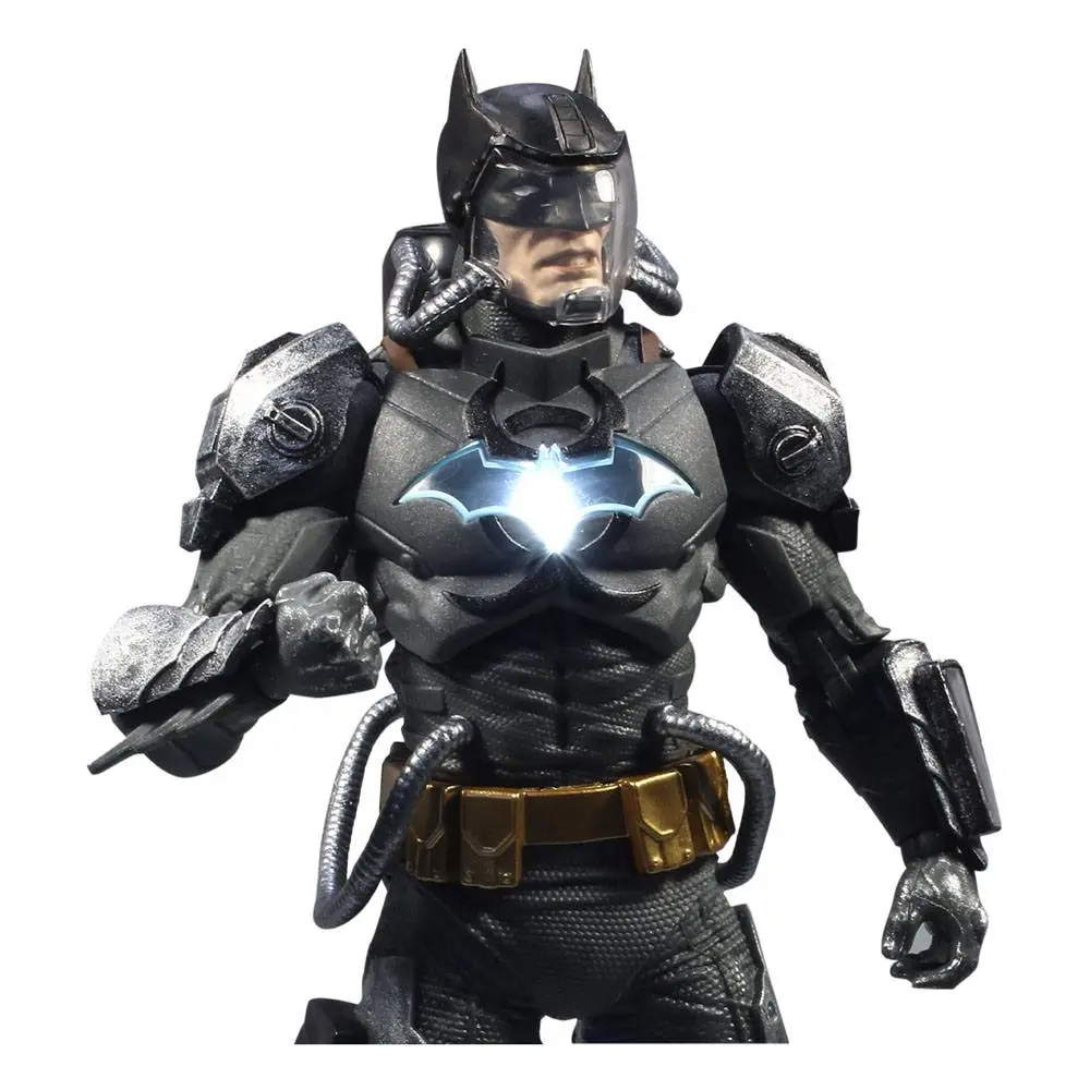 DC Multiverse Batman Hazmat Suit Gold Label Light Up Batman Symbol akciófigura 18 cm termékfotó