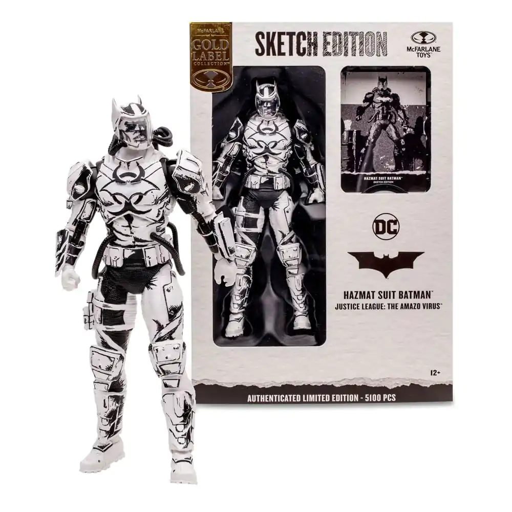 DC Multiverse Hazmat Suit Batman (Line Art) (Gold Label) akciófigura 18 cm termékfotó