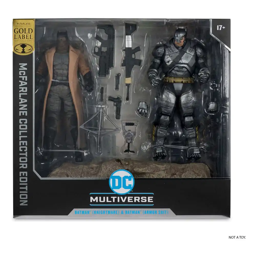 DC Multiverse McFarlane Collector Edition #02 Batman (Knightmare) &amp; Batman (Armor Suit) (BvS: DoJ) (Gold Label) 2 db-os akciófigura csomag 18 cm termékfotó