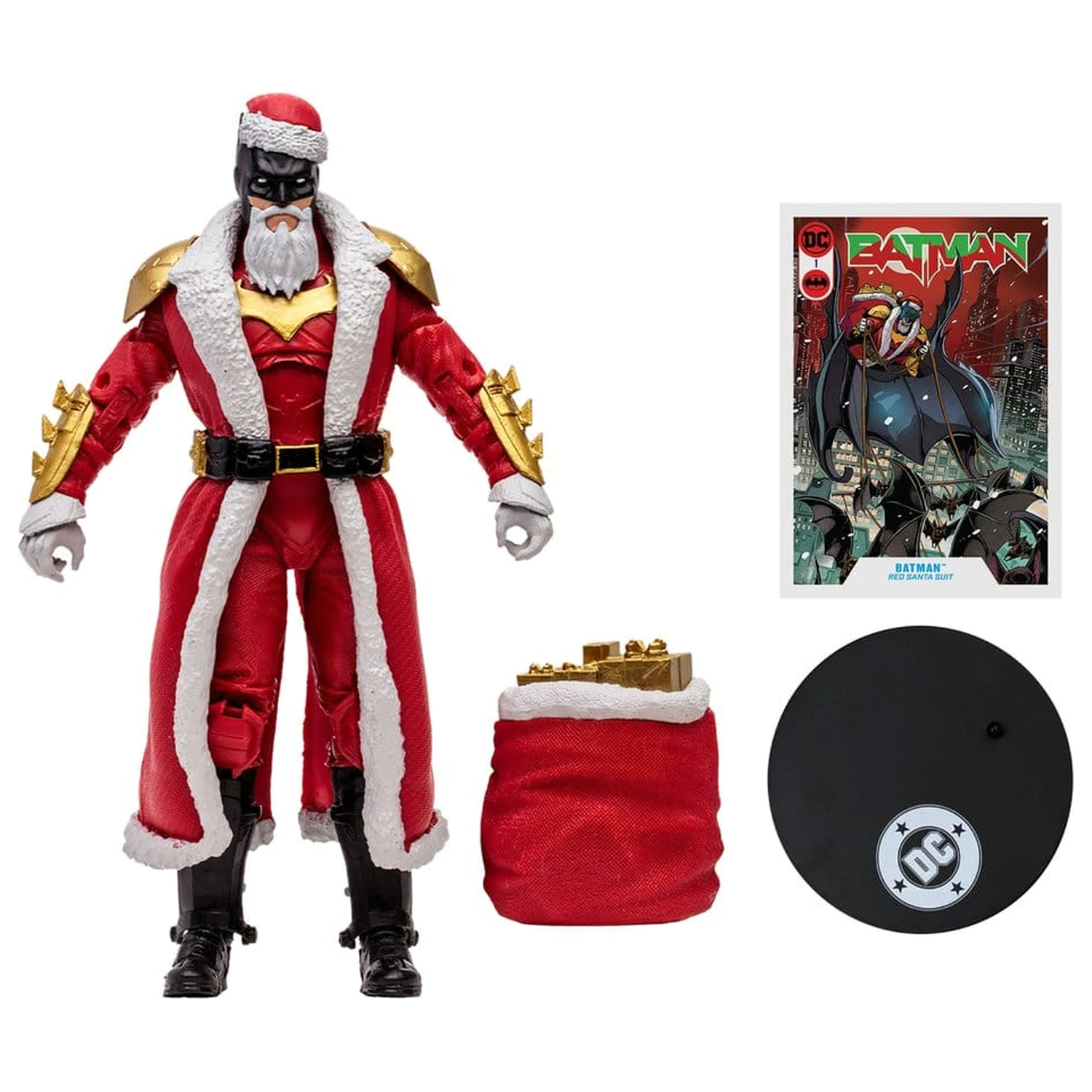 DC Multiverse McFarlane Vault Collection akciófigura Batman (Red Santa Suit) 18 cm termékfotó