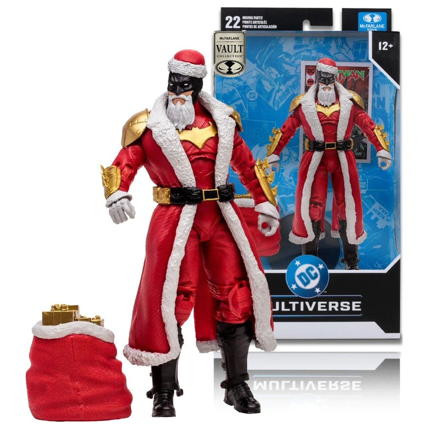 DC Multiverse McFarlane Vault Collection akciófigura Batman (Red Santa Suit) 18 cm termékfotó