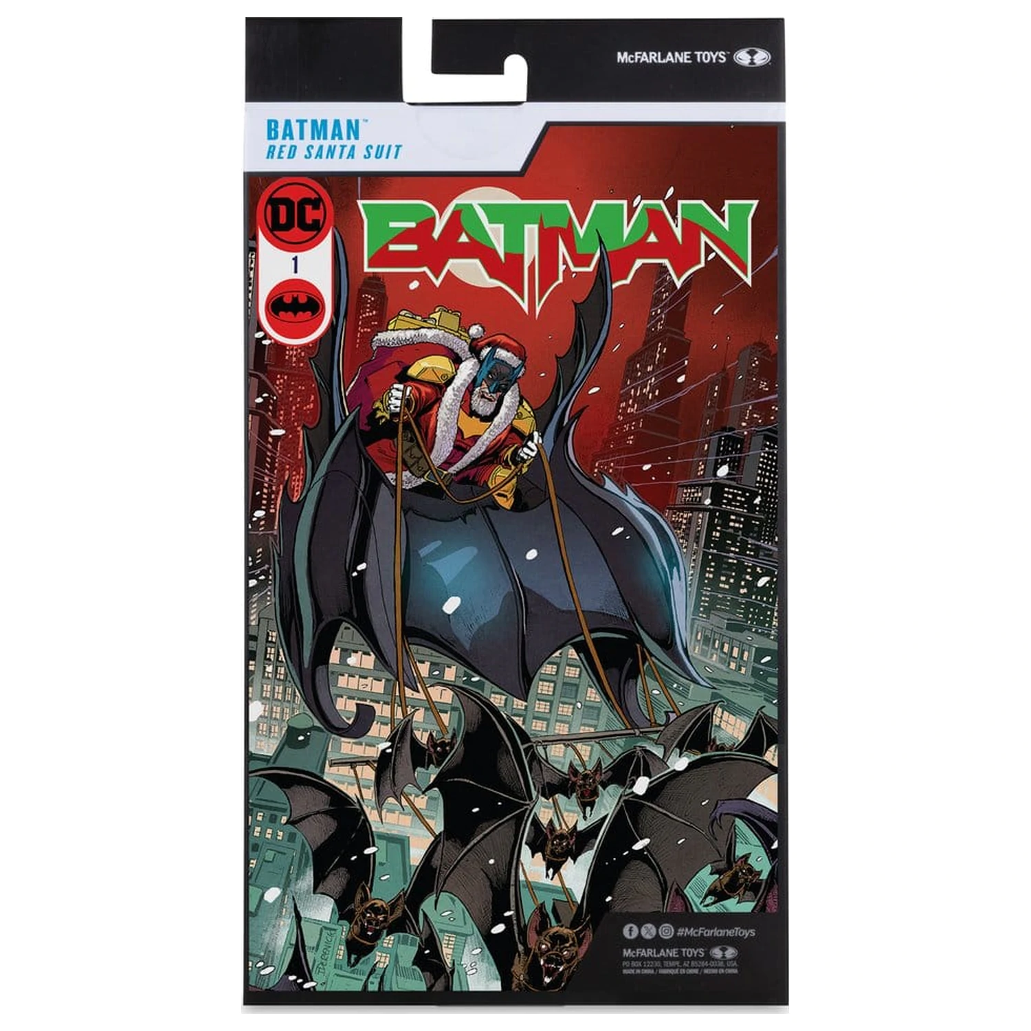 DC Multiverse McFarlane Vault Collection akciófigura Batman (Red Santa Suit) 18 cm termékfotó