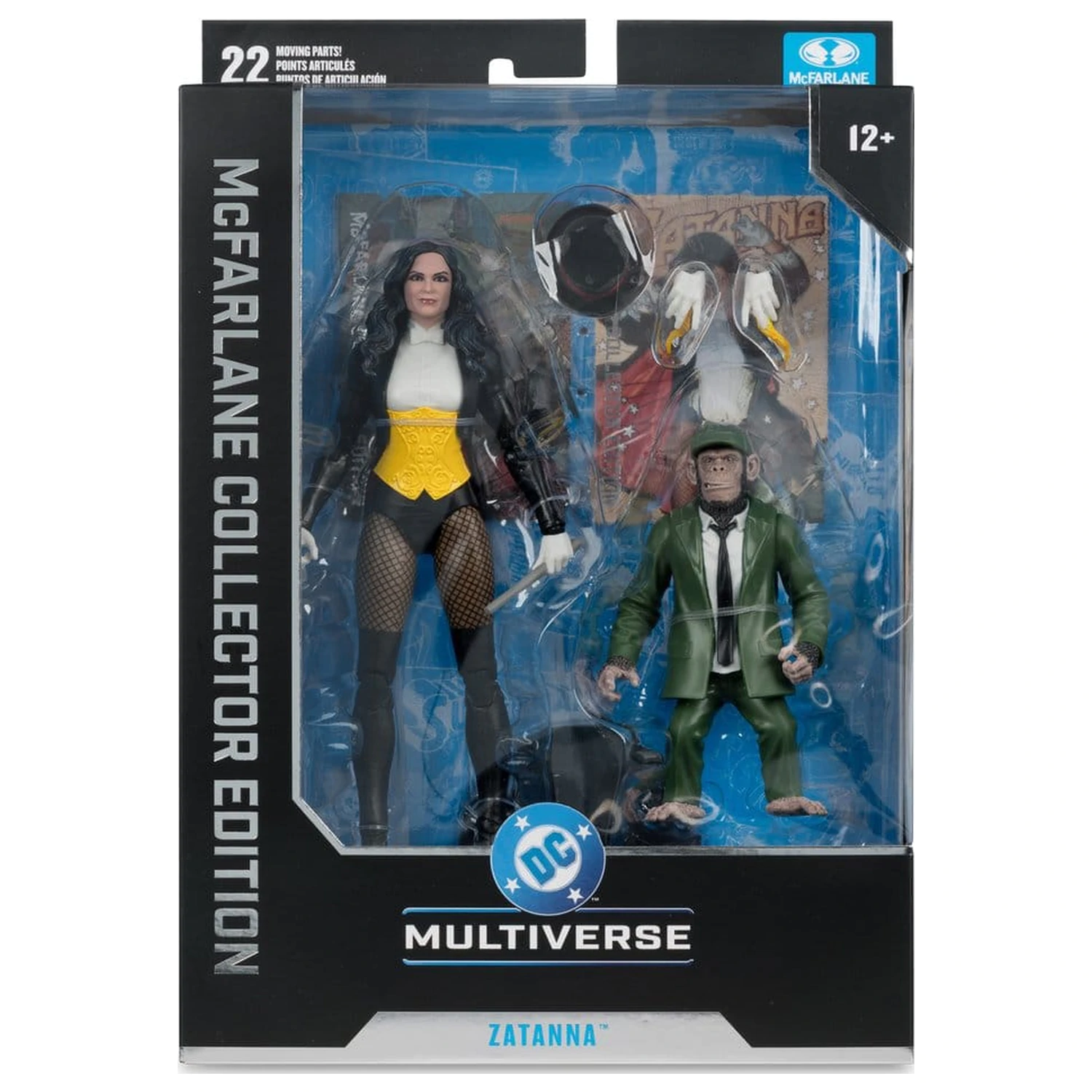 DC Multiverse McFarlane Zatanna with Detective Chimp Collector Edition #53 akciófigura 18 cm termékfotó