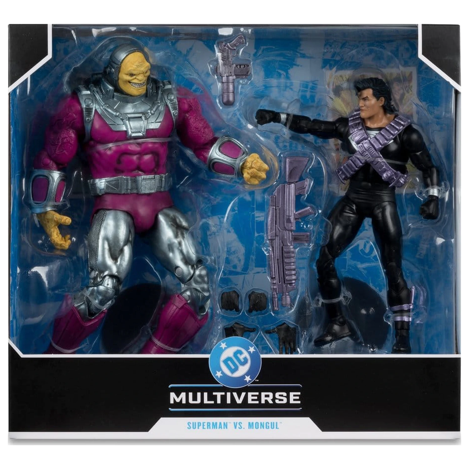 DC Multiverse Megafig 2 db-os akciófigura csomag Mongul vs Superman (Return of Superman) termékfotó