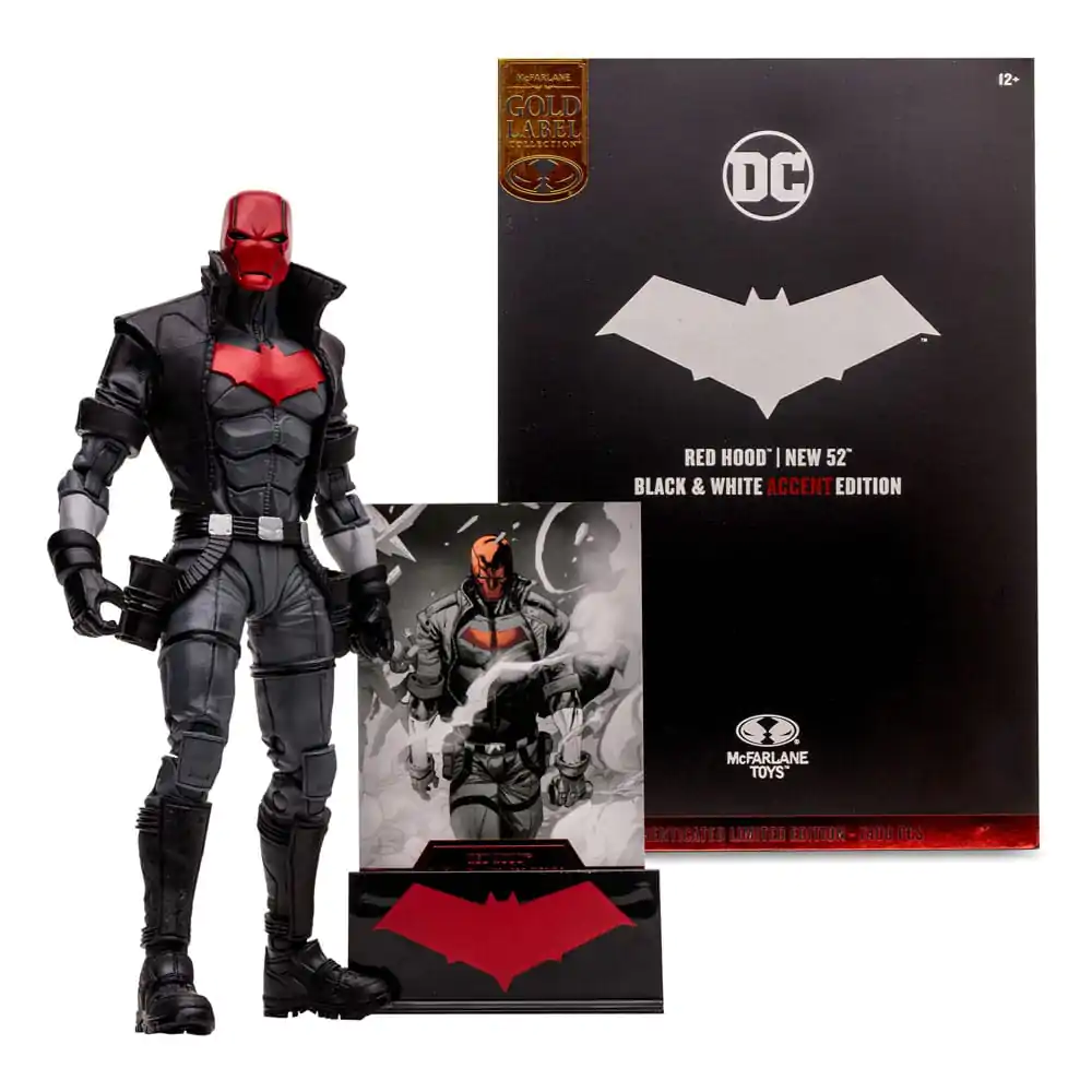 DC Multiverse Red Hood (The New 52) Black &amp; White Accent Edition (Gold Label) akciófigura 18 cm termékfotó