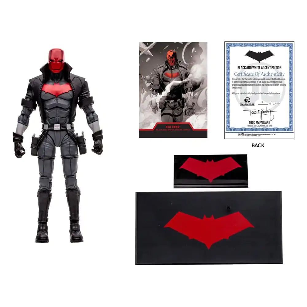 DC Multiverse Red Hood (The New 52) Black &amp; White Accent Edition (Gold Label) akciófigura 18 cm termékfotó