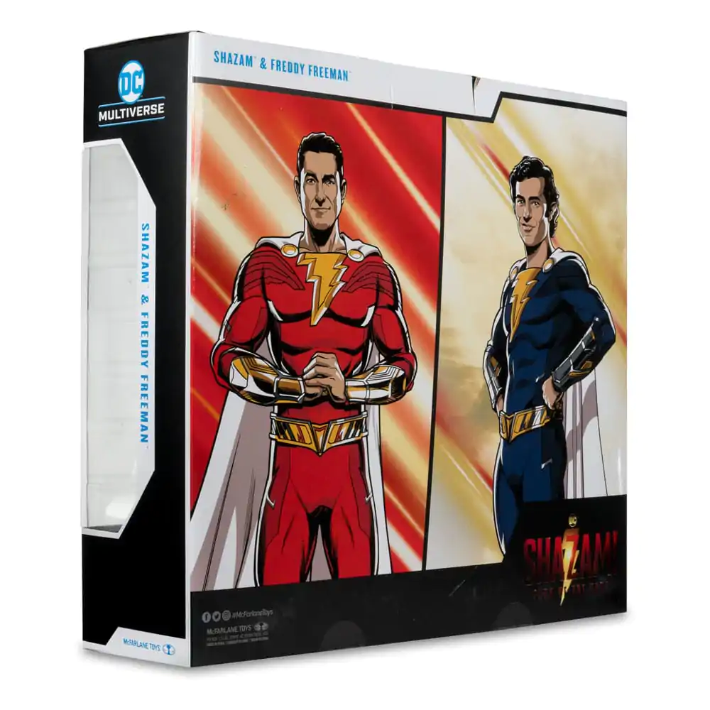 DC Multiverse Shazam (Battle Damage) & Freddie Freeman (Gold Label) 2 db-os akciófigura csomag 18 cm termékfotó