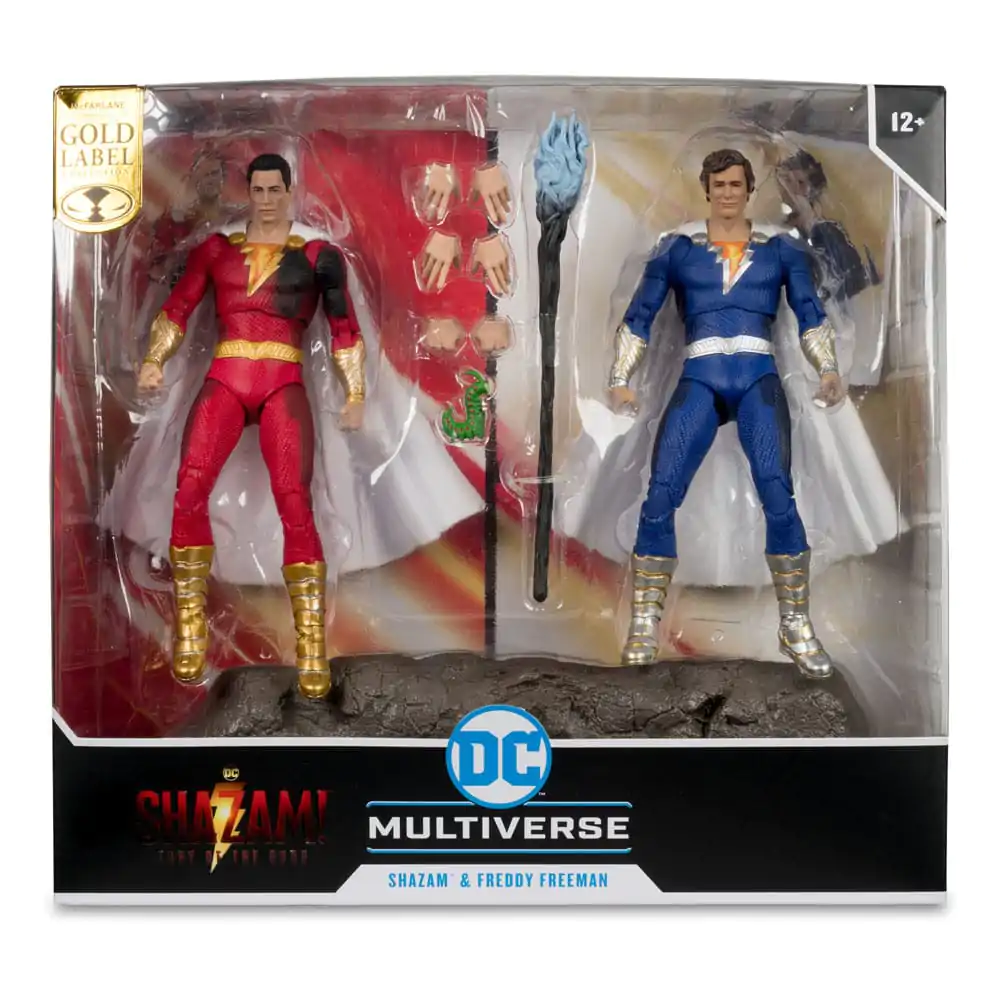 DC Multiverse Shazam (Battle Damage) & Freddie Freeman (Gold Label) 2 db-os akciófigura csomag 18 cm termékfotó