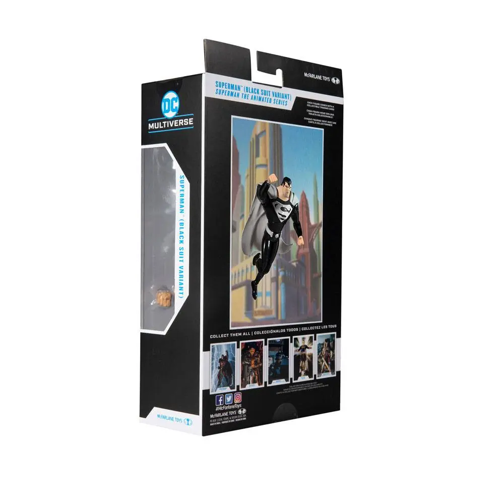 DC Multiverse Superman Black Suit Variant (Superman: The Animated Series) akciófigura 18 cm termékfotó