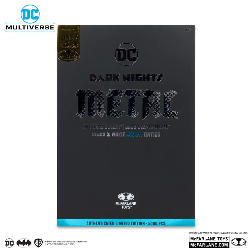 DC Multiverse The Grim Knight (Dark Nights Metal) (Black & White Accent Edition) (Gold Label) akciófigura 18 cm termékfotó