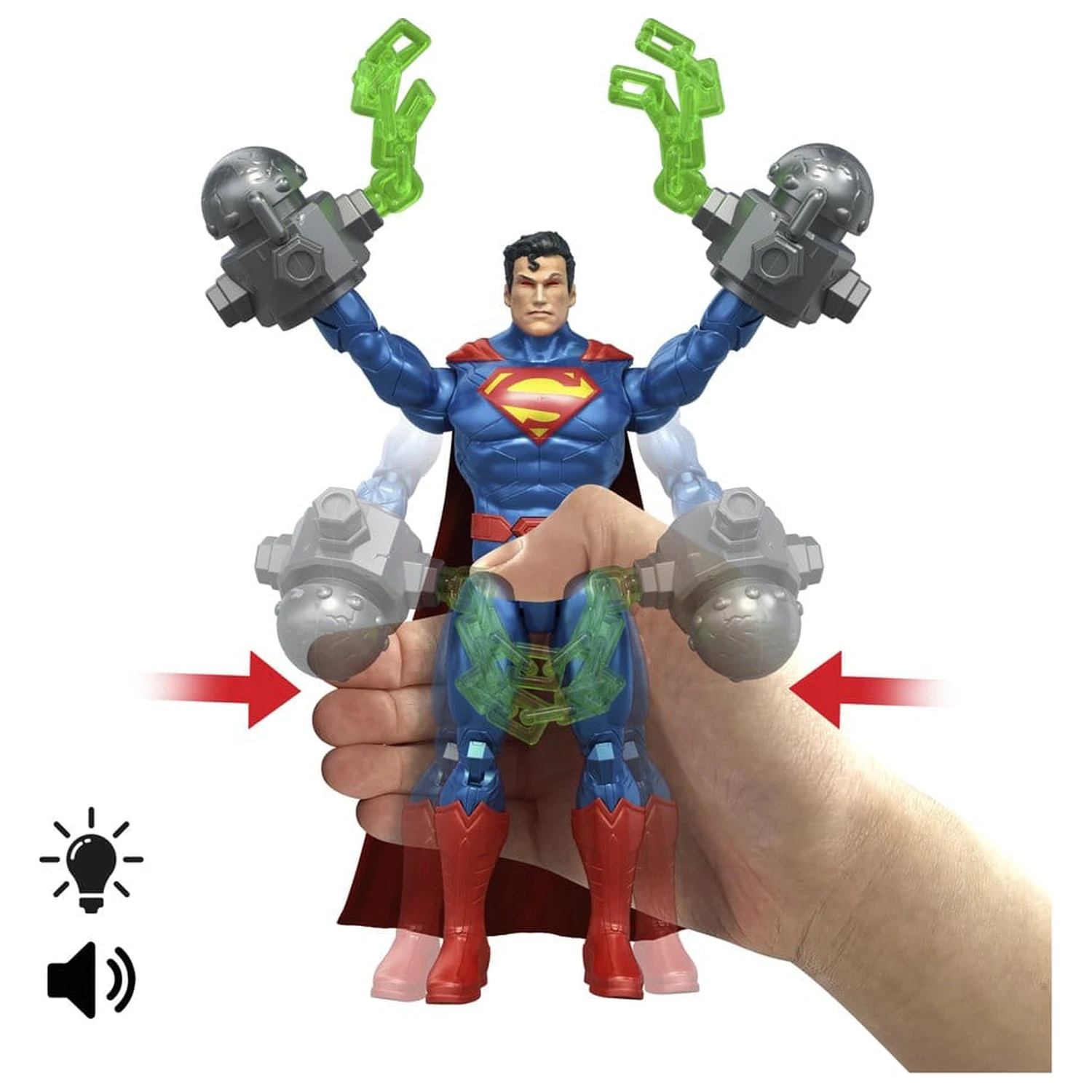 DC Premier Heat Vision Superman akciófigura hanggal és fénnyel 16 cm termékfotó