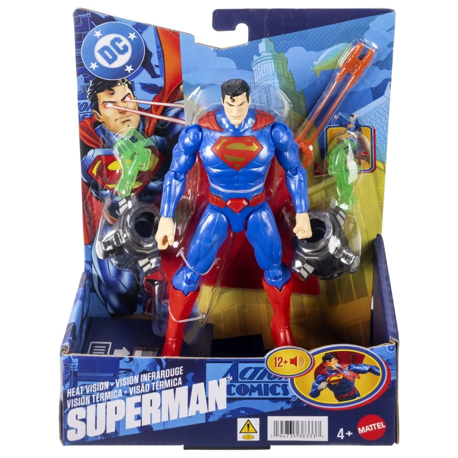 DC Premier Heat Vision Superman akciófigura hanggal és fénnyel 16 cm termékfotó
