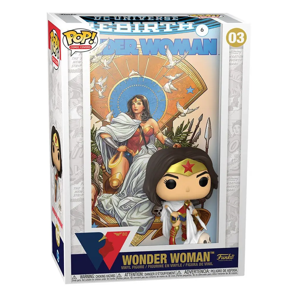 DC Rebirth POP! Comic Cover Vinyl figura 80th Wonder Woman (Rebirth) On Throne termékfotó
