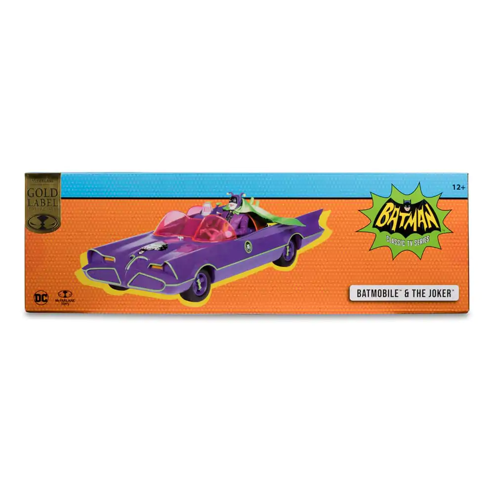 DC Retro Actionfigur Batman 66 Batmobil with Joker (Gold Label) 15 cm termékfotó