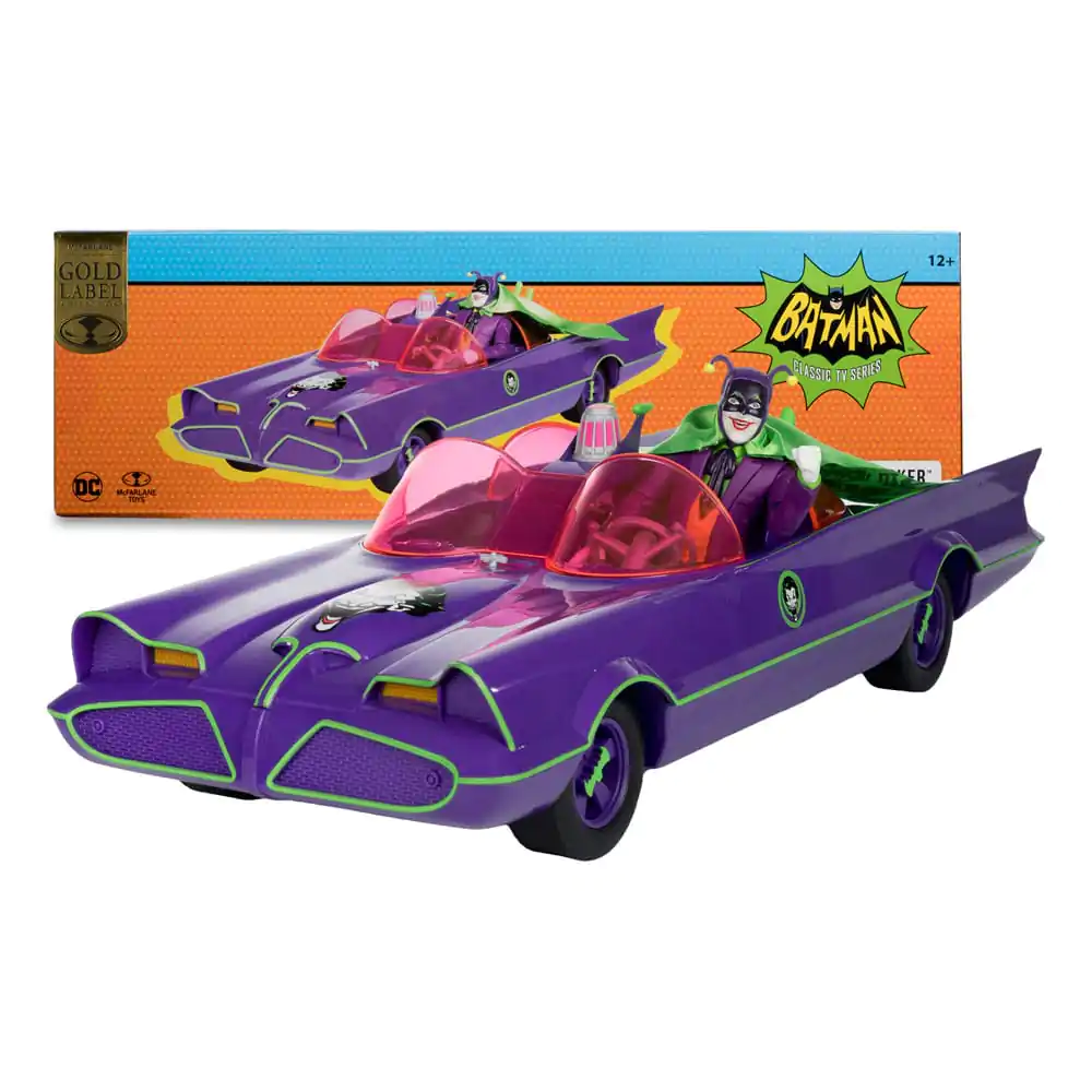 DC Retro Actionfigur Batman 66 Batmobil with Joker (Gold Label) 15 cm termékfotó