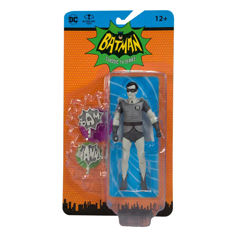 DC Retro Batman 66 Robin (Black &amp; White TV Variant) akciófigura 15 cm termékfotó
