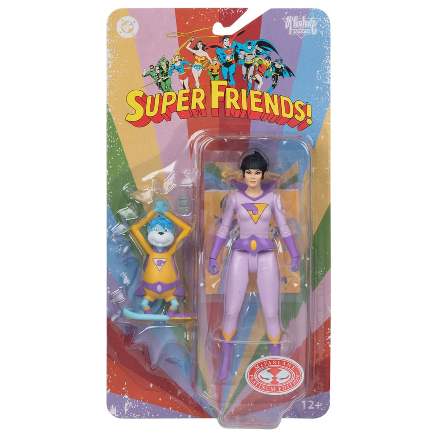 DC Retro Super Friends Jayna & Gleek (Red Platinum Edition) akciófigura 15 cm termékfotó