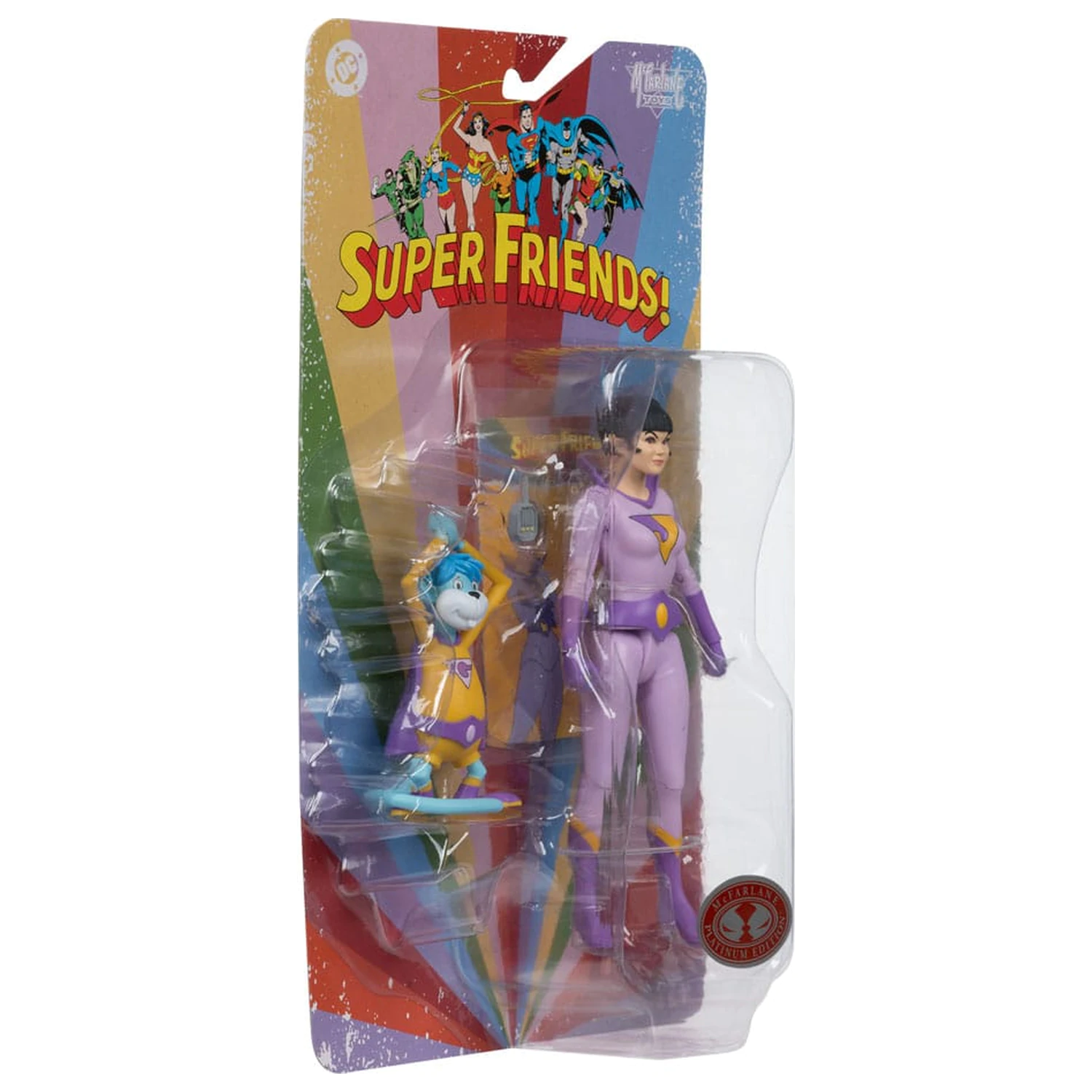 DC Retro Super Friends Jayna & Gleek (Red Platinum Edition) akciófigura 15 cm termékfotó