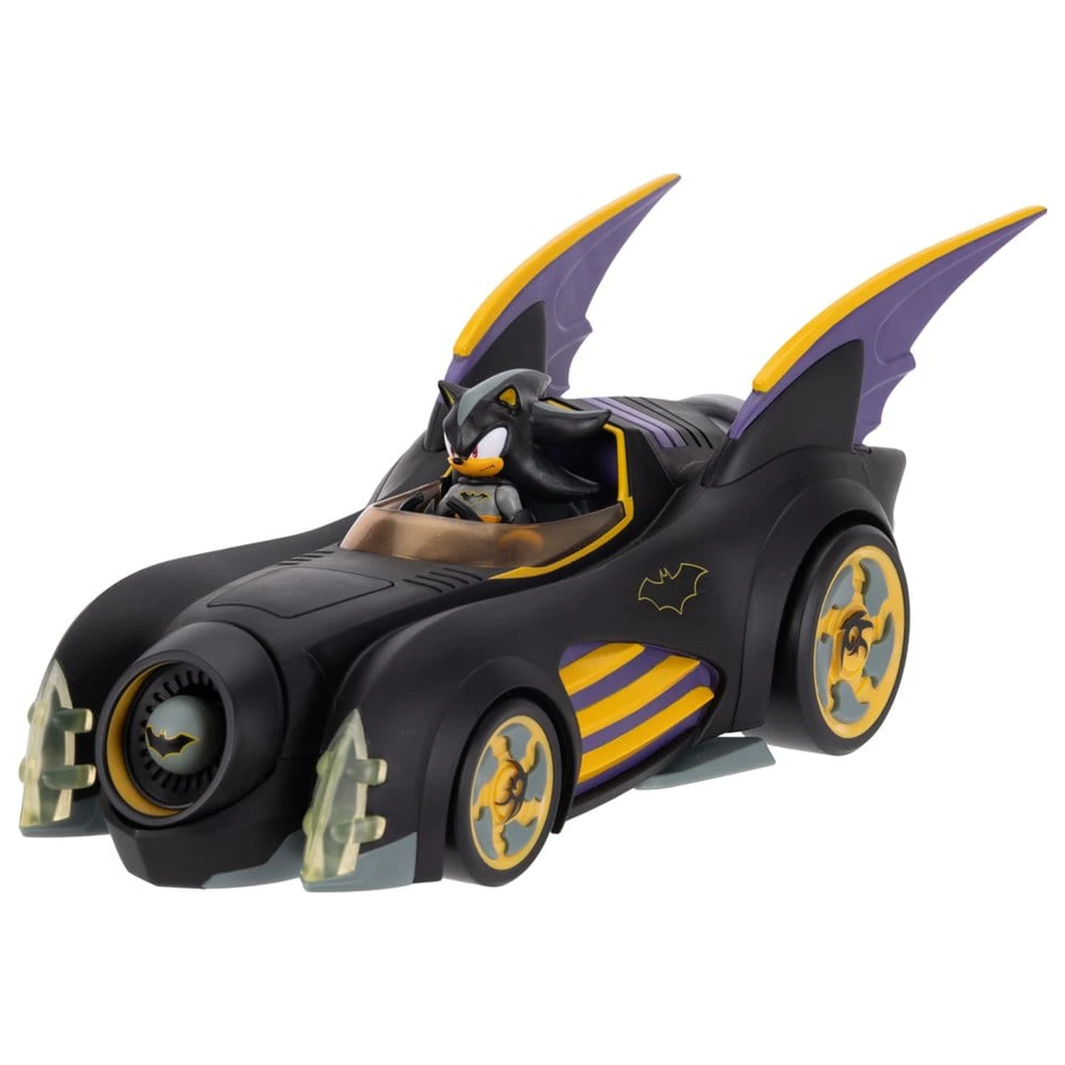 DC x Sonic - The Hedgehog Shadow Batman & Batmobile akciófigura és jármű 6 cm  termékfotó