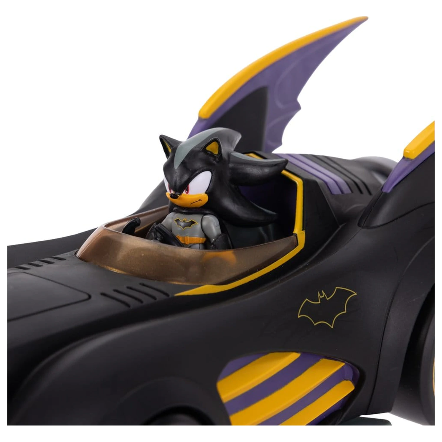 DC x Sonic - The Hedgehog Shadow Batman & Batmobile akciófigura és jármű 6 cm  termékfotó