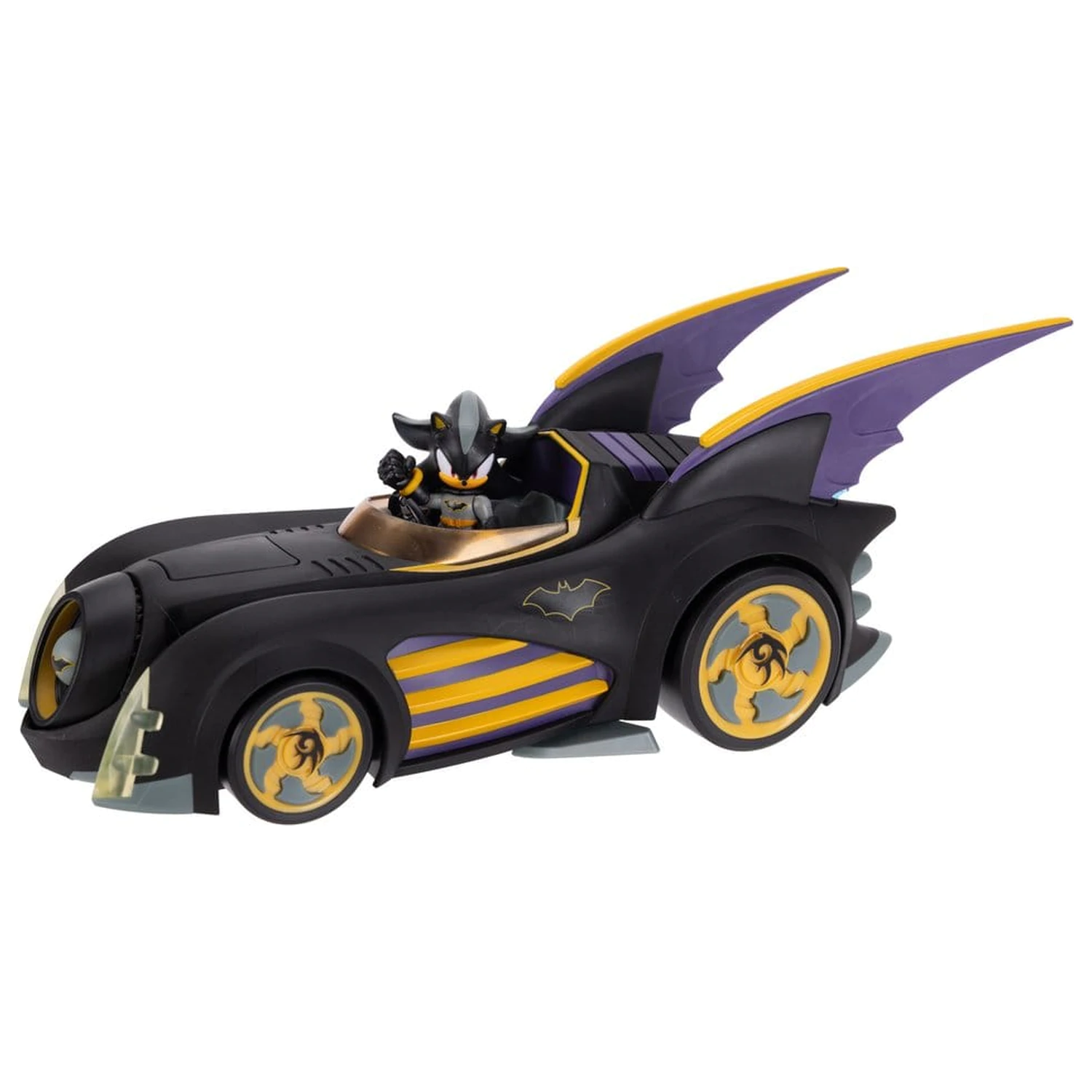 DC x Sonic - The Hedgehog Shadow Batman & Batmobile akciófigura és jármű 6 cm  termékfotó