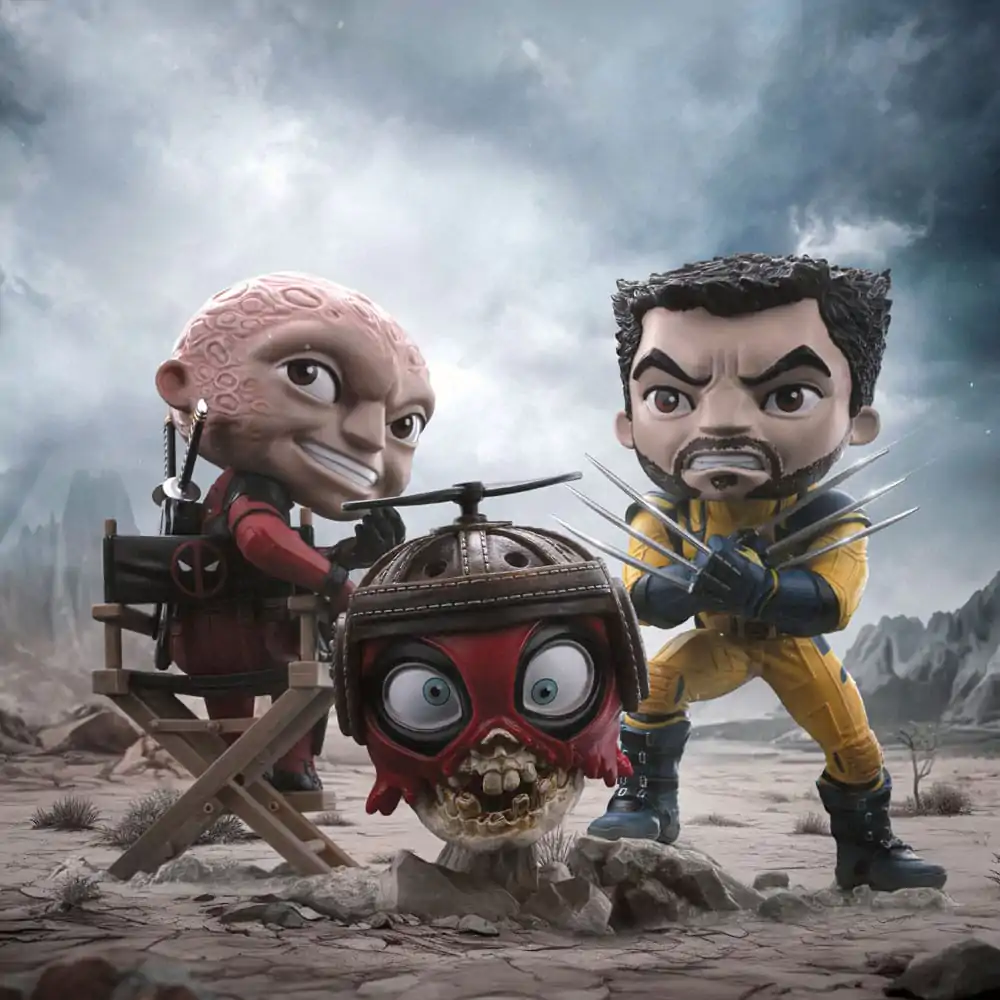 Deadpool &amp; Wolverine Mini Co. Deadpool and Wolverine Unmasked PVC figura csomag 14 cm termékfotó
