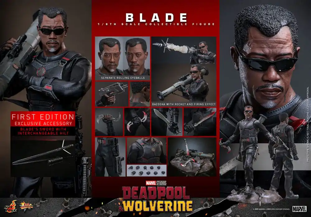 Deadpool & Wolverine Movie Masterpiece 1/6 Blade akciófigura 30 cm termékfotó