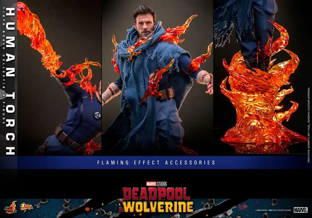 Deadpool & Wolverine Movie Masterpiece 1/6 Human Torch akciófigura 31 cm termékfotó