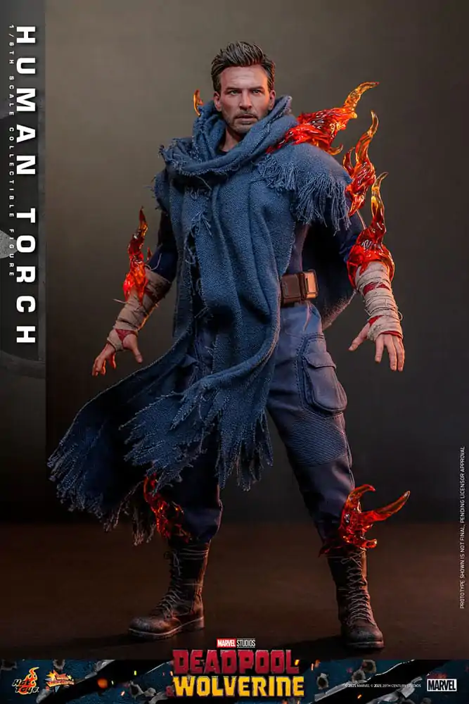 Deadpool & Wolverine Movie Masterpiece 1/6 Human Torch akciófigura 31 cm termékfotó