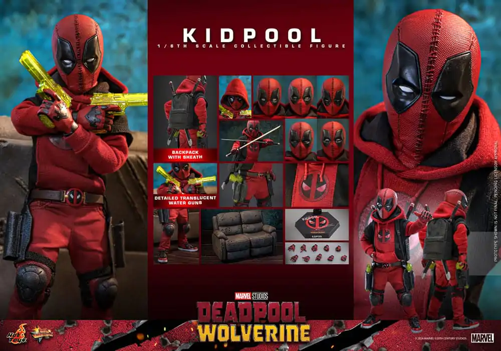 Deadpool & Wolverine Movie Masterpiece 1/6 Kidpool akciófigura 22 cm termékfotó