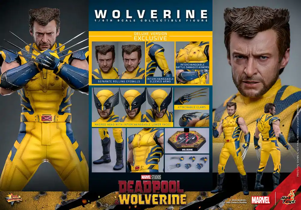 Deadpool & Wolverine Movie Masterpiece 1/6 Wolverine (Deluxe Version) akciófigura 31 cm termékfotó