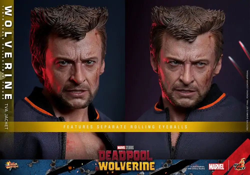 Deadpool & Wolverine Movie Masterpiece 1/6 Wolverine (TVA Jacket Version) akciófigura 31 cm termékfotó