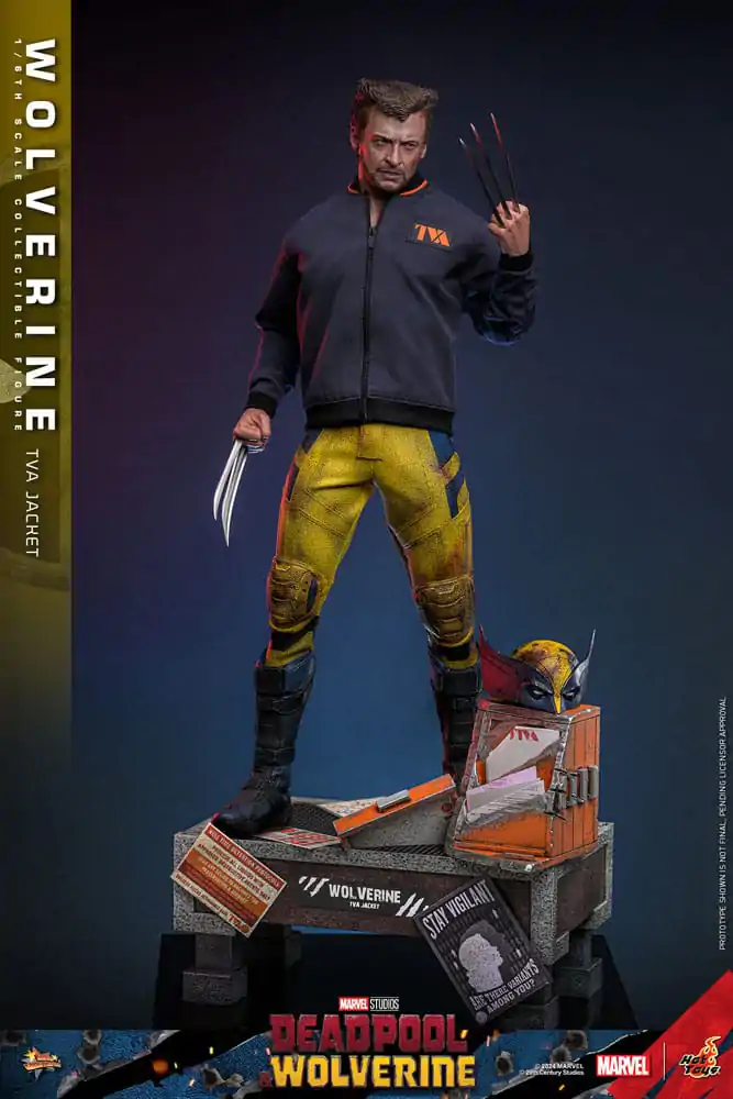 Deadpool & Wolverine Movie Masterpiece 1/6 Wolverine (TVA Jacket Version) akciófigura 31 cm termékfotó