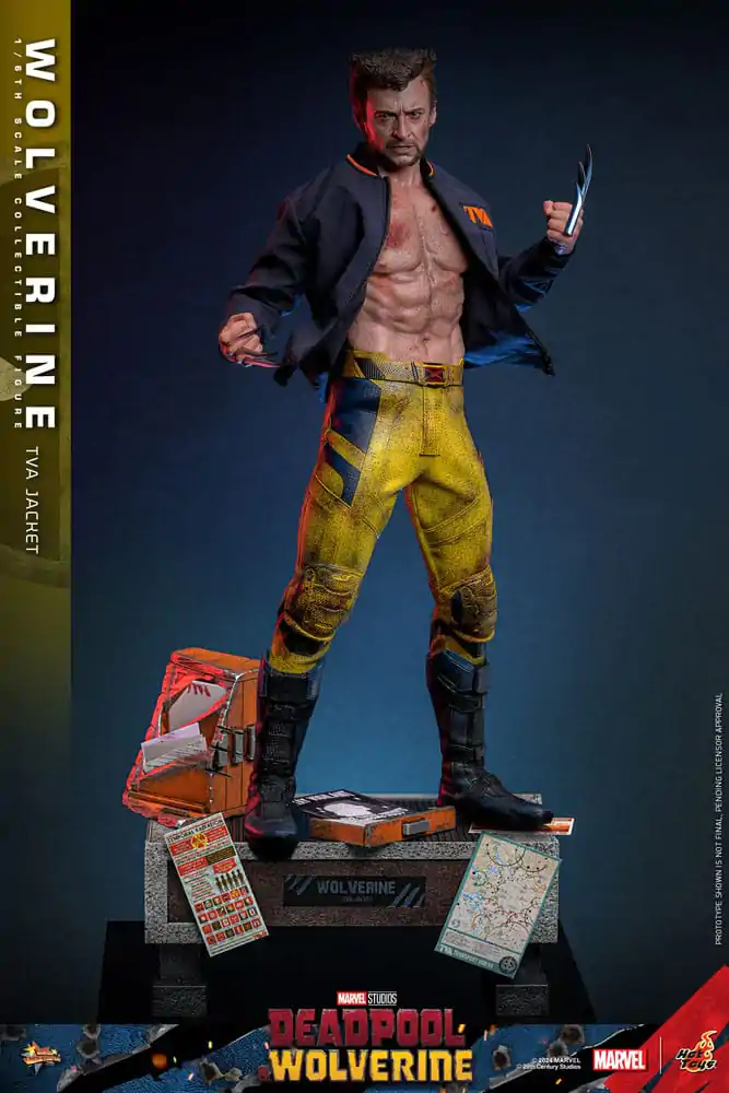 Deadpool & Wolverine Movie Masterpiece 1/6 Wolverine (TVA Jacket Version) akciófigura 31 cm termékfotó