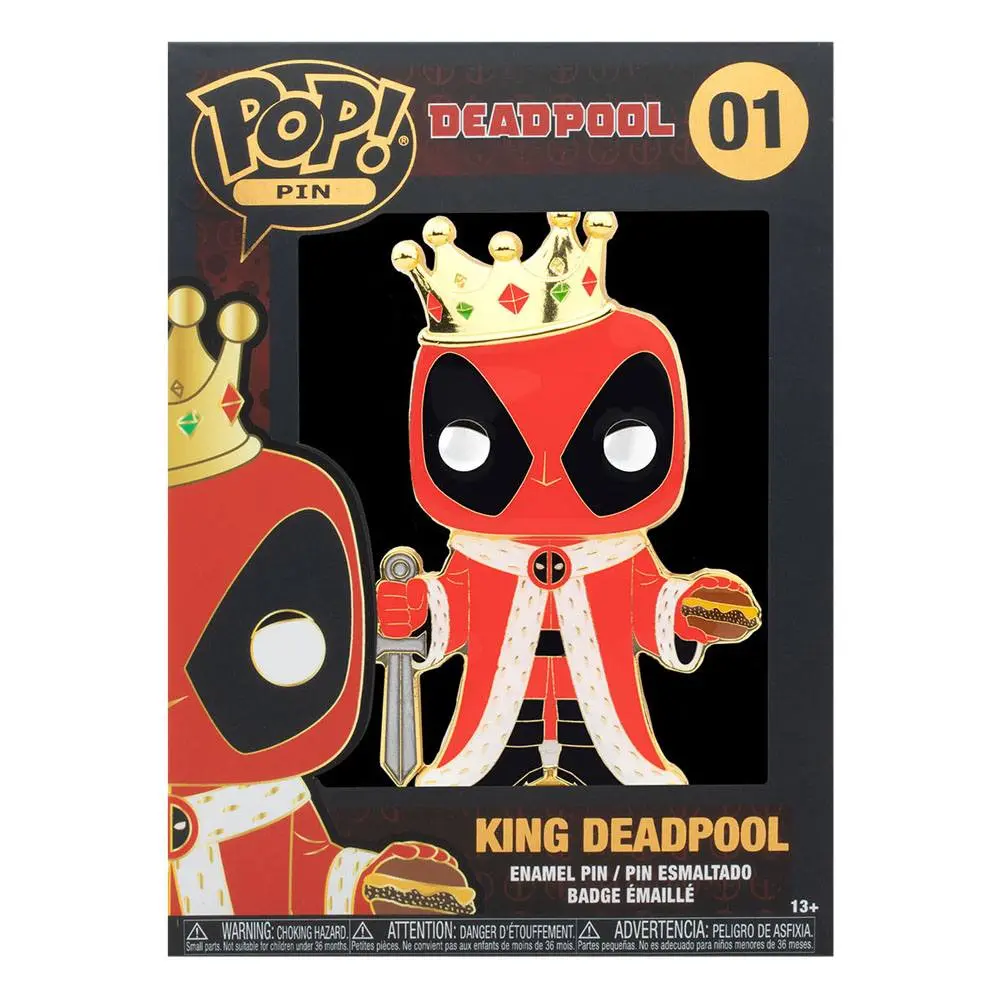 Deadpool POP! Enamel Pin King Deadpool kitűző 10 cm termékfotó