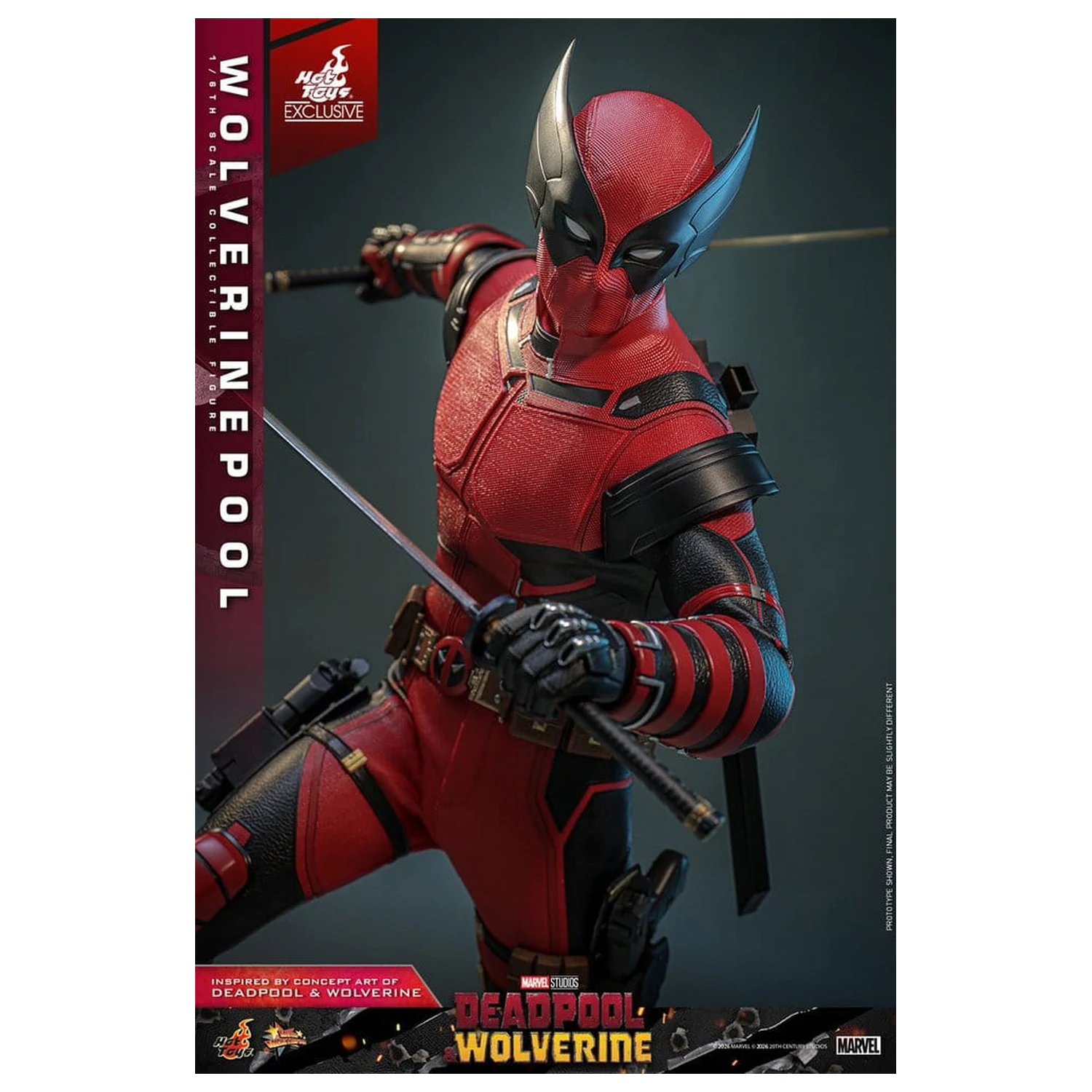 Deadpool & Wolverine Movie Masterpiece akciófigura 1/6 Wolverinepool 31 cm termékfotó