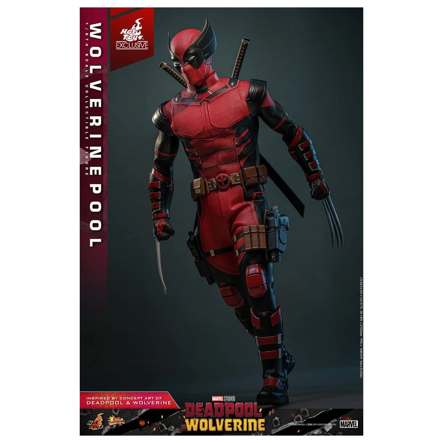 Deadpool & Wolverine Movie Masterpiece akciófigura 1/6 Wolverinepool 31 cm termékfotó
