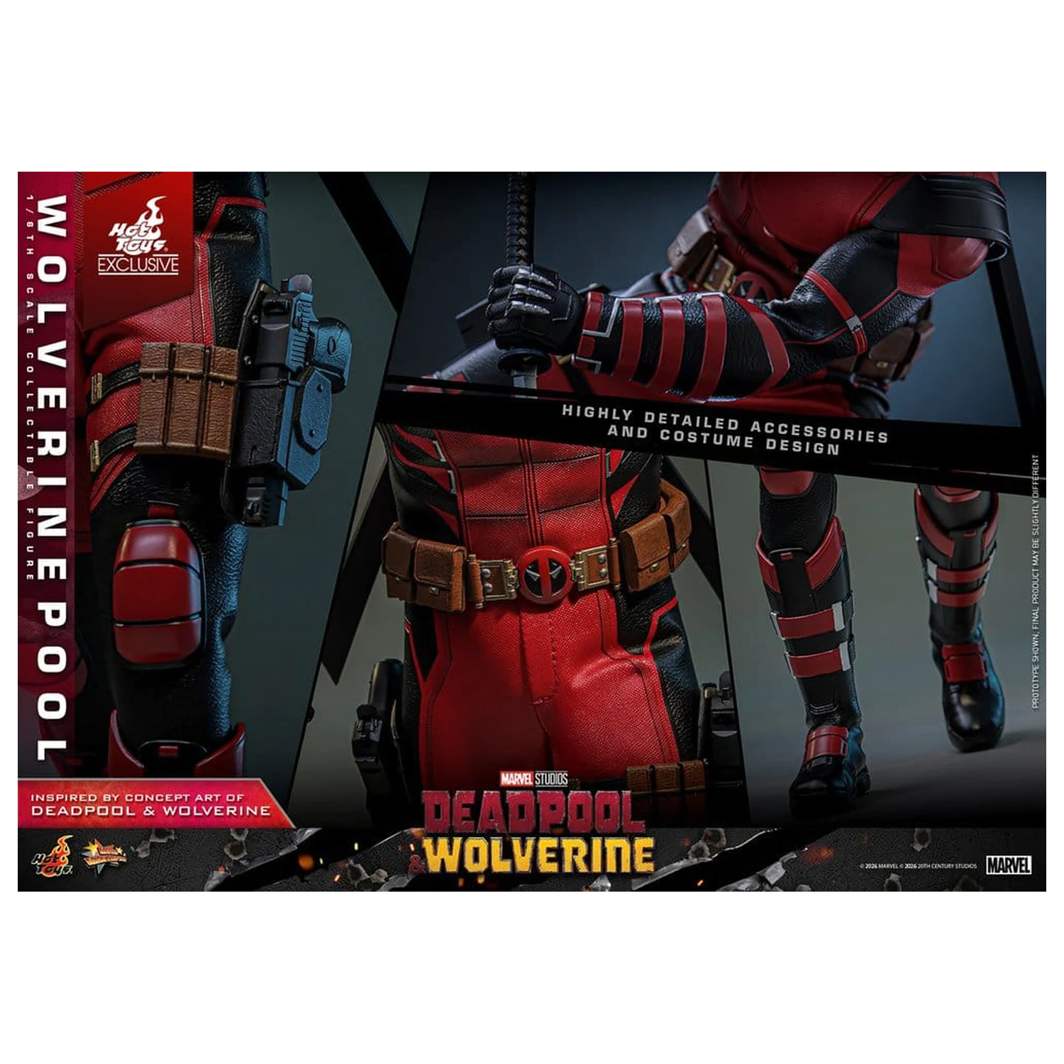 Deadpool & Wolverine Movie Masterpiece akciófigura 1/6 Wolverinepool 31 cm termékfotó