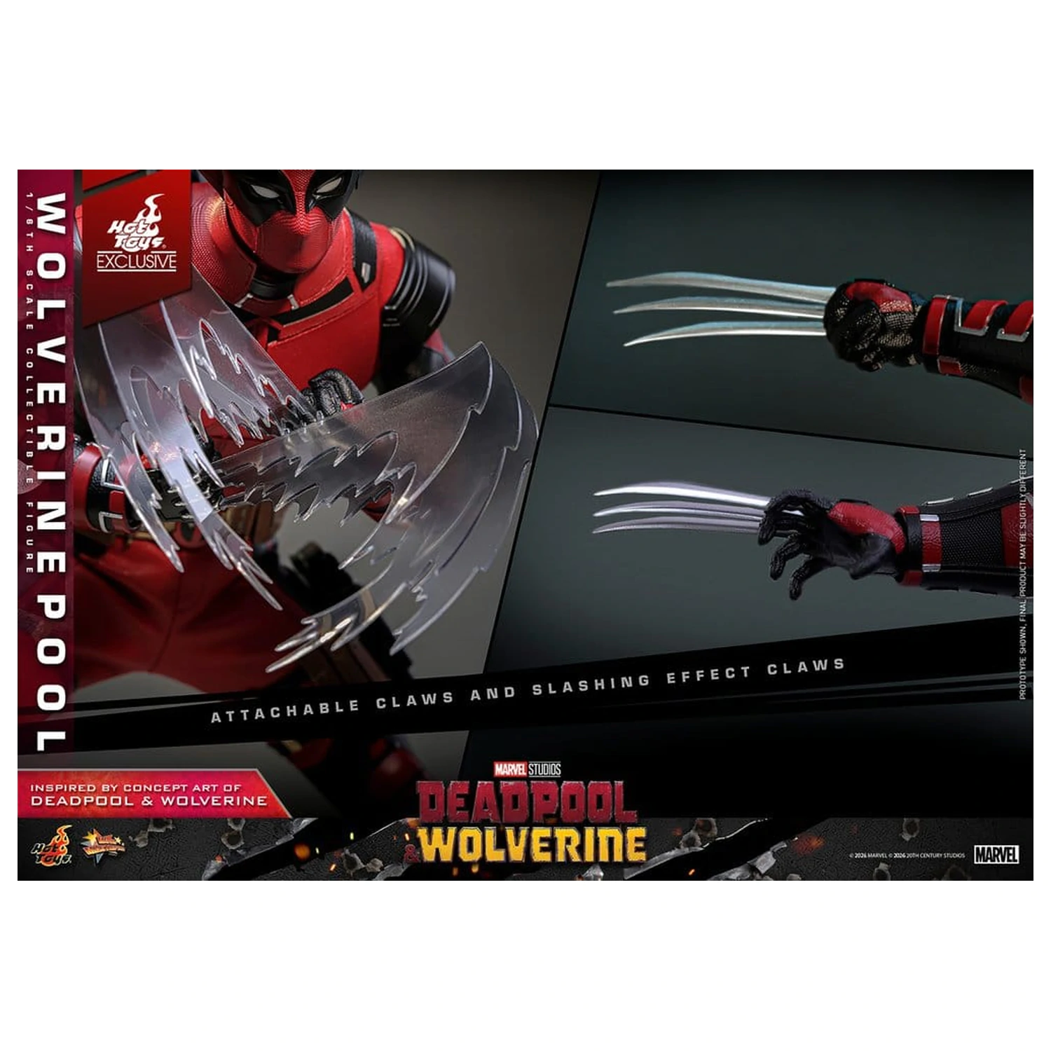 Deadpool & Wolverine Movie Masterpiece akciófigura 1/6 Wolverinepool 31 cm termékfotó