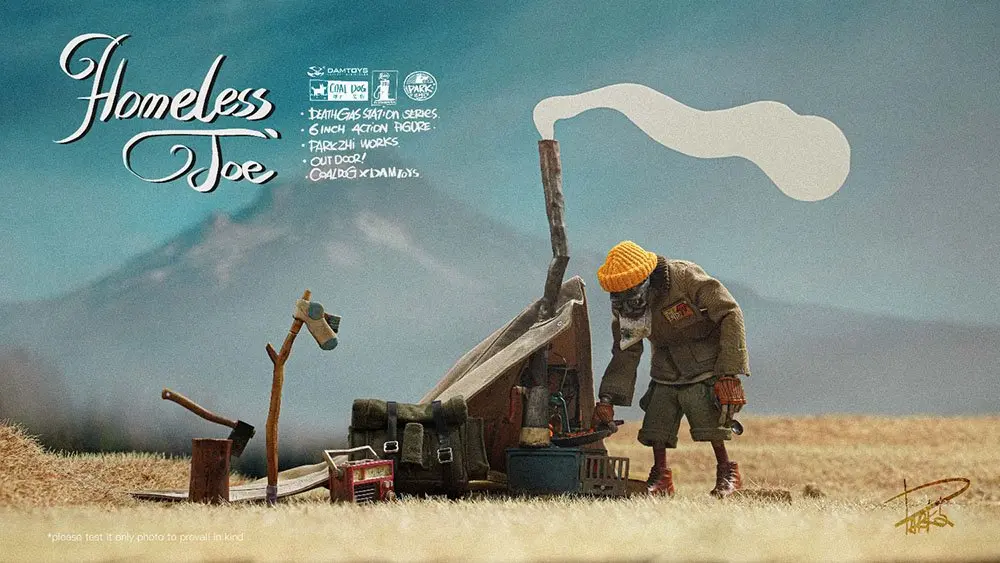 Death Gas Station 1/12 Homeless Joe akciófigura 15 cm termékfotó