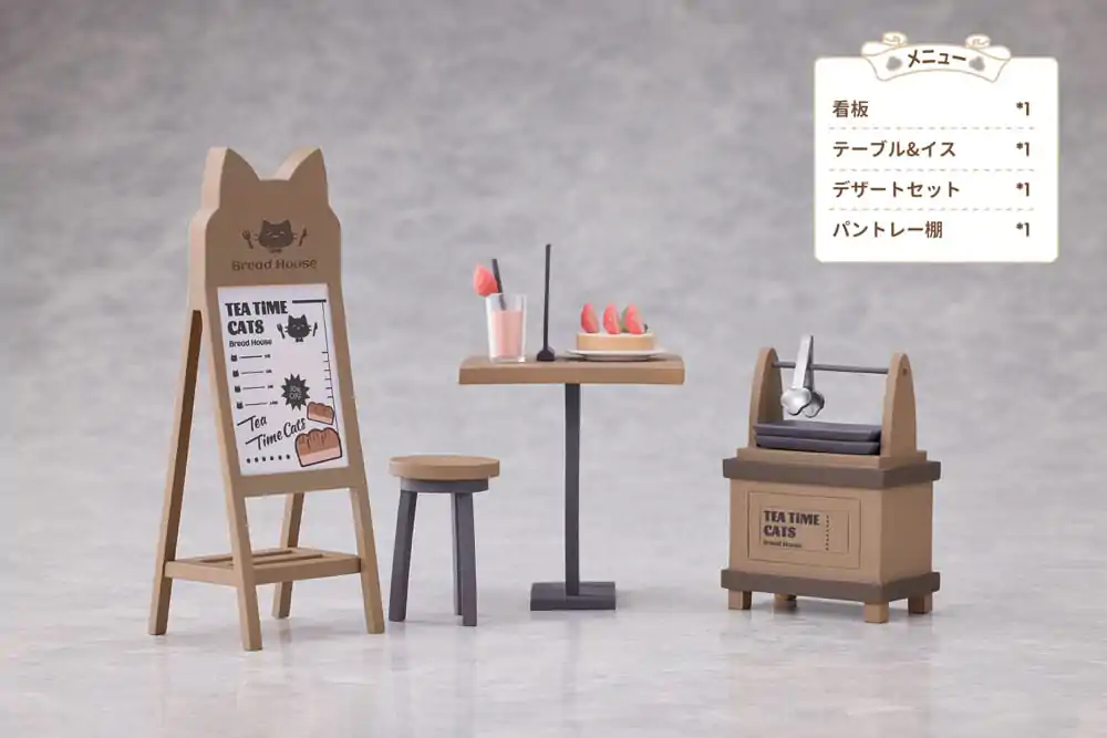 Decorated Life Collection Tea Time Cats - Cat Town Bakery Staff &amp; Customer Set PVC szobor figura 12 cm termékfotó