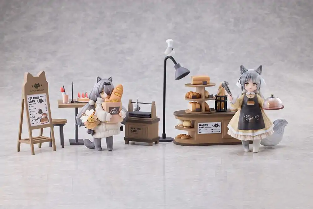 Decorated Life Collection Tea Time Cats - Cat Town Bakery Staff &amp; Customer Set PVC szobor figura 12 cm termékfotó