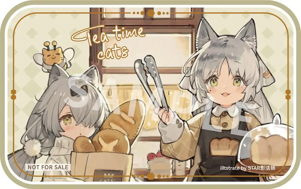 Decorated Life Collection Tea Time Cats - Cat Town Bakery Staff &amp; Customer Set PVC szobor figura 12 cm termékfotó